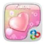 pink girl go launcher theme android application logo